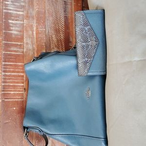 Coach Edie Pebbled Leather Purse and WALLER!!!!!